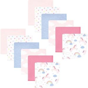 image:imageHudson Baby Unisex Baby Flannel Cotton Washcloths Cowboy 10 Pack One SizeUnicorns Rainbows 12 Pack