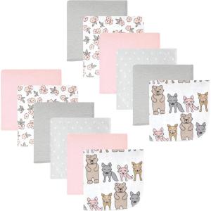 image:imageHudson Baby Unisex Baby Flannel Cotton Washcloths Cowboy 10 Pack One SizeWild Forest Pink 12pack