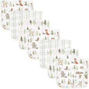 image:imageHudson Baby Unisex Baby Muslin Burp Cloth 7pk One SizeForest Animals