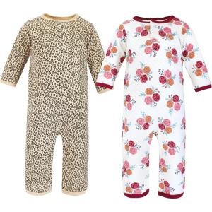 image:imageHudson Baby Unisex Baby Premium Quilted CoverallsAutumn Rose