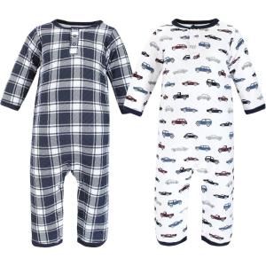 image:imageHudson Baby Unisex Baby Premium Quilted CoverallsCars