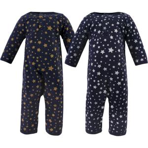 image:imageHudson Baby Unisex Baby Premium Quilted CoverallsMetallic Stars