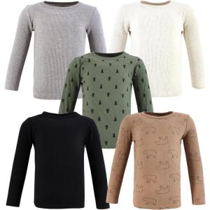 image:imageHudson Baby Unisex Baby Thermal Long Sleeve Tees 5pkBear Tree
