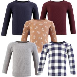 image:imageHudson Baby Unisex Baby Thermal Long Sleeve Tees 5pkFootball