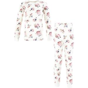 image:imageHudson Baby Unisex Baby Thermal Long Underwear Set Soft PinkDusty Rose Floral