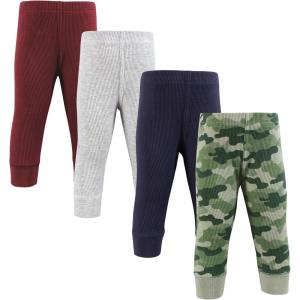 image:imageHudson Baby Unisex Baby Thermal Tapered Ankle Pants 4pk Acorn BotanicalBasic Camo