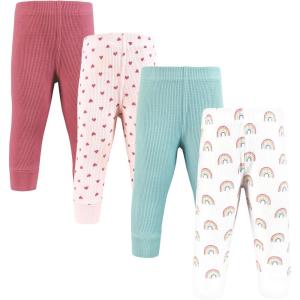 image:imageHudson Baby Unisex Baby Thermal Tapered Ankle Pants 4pk Acorn BotanicalCreative Rainbows
