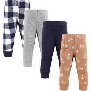 image:imageHudson Baby Unisex Baby Thermal Tapered Ankle Pants 4pk Acorn BotanicalFootball