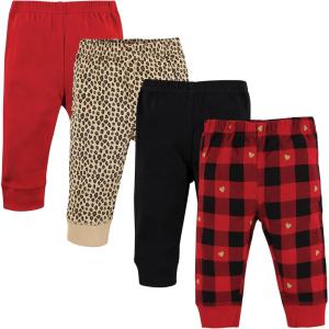 image:imageHudson Baby Unisex Cotton Pants and LeggingsGold Heart Plaid