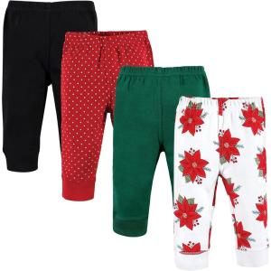 image:imageHudson Baby Unisex Cotton Pants and LeggingsPoinsettia