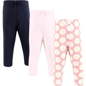 image:imageHudson Baby Unisex Cotton Pants and LeggingsWhite Coral Daisy