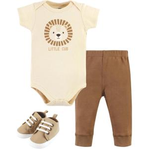 image:imageHudson Baby babyboys Cotton Bodysuit Pant and Shoe SetBrave Lion