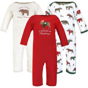 image:imageHudson Baby unisexchild Cotton CoverallsMoose Be Christmas