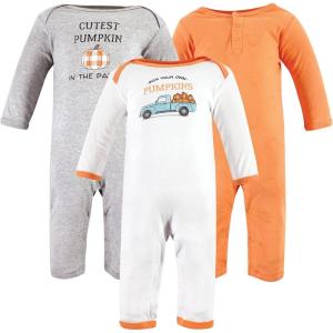 image:imageHudson Baby unisexchild Cotton CoverallsPumpkin Truck