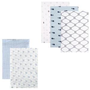 image:imageMuslin Swaddle Blanket 5PackBlue SheepBlue Whale