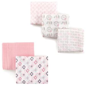 image:imageMuslin Swaddle Blanket 5PackPink AztecPink Dream Catcher