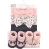 image:imageHudson Baby Baby Girls 10pc Headband and Socks SetBerry Floral Damask