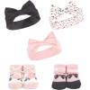 image:imageHudson Baby Baby Girls 10pc Headband and Socks SetBerry Floral Damask