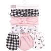 image:imageHudson Baby Girls 12Pc Cotton Headband and Scratch Mitten Set Pink Floral Dots 06 MonthsLady Bug Xoxo