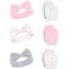 image:imageHudson Baby Girls 12Pc Cotton Headband and Scratch Mitten Set Pink Floral Dots 06 MonthsPink Floral Dots