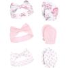 image:imageHudson Baby Girls 12Pc Cotton Headband and Scratch Mitten Set Pink Floral Dots 06 MonthsPink Floral Dots