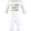 image:imageHudson Baby Girls Unisex Cotton Coveralls Daddys Princess 36 Months Daddys Princess 36 Months US
