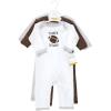 image:imageHudson Baby Girls Unisex Cotton Coveralls Touch Down 912 Months Touch Down 912 Months US