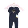 image:imageHudson Baby Unisex Baby Cotton Coveralls GirlDaddy Pink Navy 36 Months