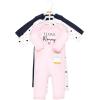 image:imageHudson Baby Unisex Baby Cotton Coveralls GirlMommy Pink Navy 1218 Months