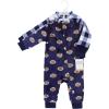 image:imageHudson Baby babygirls Plush JumpsuitsBlue Football