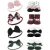 image:imageLuvable Friends Unisex Baby Cotton Bandana BibsBlack Toile Burgundy Floral