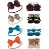 image:imageLuvable Friends Unisex Baby Cotton Bandana BibsCoral Gold Fall Leopard