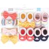 image:imageLuvable Friends Unisex Baby Cotton Bandana BibsPink Yellow Flower Coral Stripe
