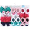 image:imageLuvable Friends Unisex Baby Cotton Bandana BibsRed Navy Flower Bright Pink Floral