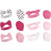 image:imageHudson Baby Girls 12Pc Cotton Headband and Scratch Mitten Set Pink Floral Dots 06 MonthsBows Navy Hearts