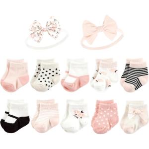 image:imageHudson Baby Baby Girls Sock and Headband 12pc SetSoft Pink Roses