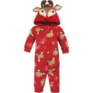 image:imageHudson Baby Baby Plush Jumpsuits Animal FaceGirl Holiday Reindeer