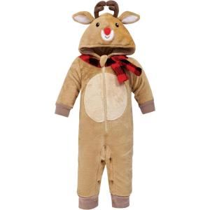 image:imageHudson Baby Baby Plush Jumpsuits Animal FaceRudolph
