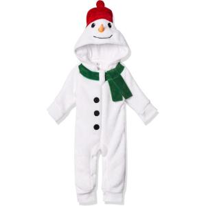 image:imageHudson Baby Baby Plush Jumpsuits Animal FaceSnowman
