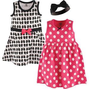 image:imageHudson Baby BabyGirls Cotton Dress and Headband SetBow
