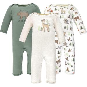image:imageHudson Baby Cotton Coveralls Forest Animals 36 Months