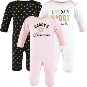 image:imageHudson Baby Girls Unisex Cotton Coveralls Daddys Princess 36 Months Daddys Princess 36 Months US