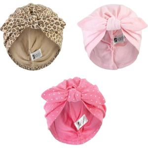 image:imageHudson Baby Infant Girls Turban Cotton Headwraps 024 MonthsLeopard
