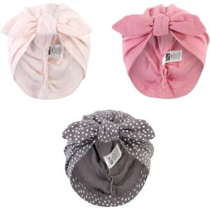 image:imageHudson Baby Infant Girls Turban Cotton Headwraps 024 MonthsPink Feather