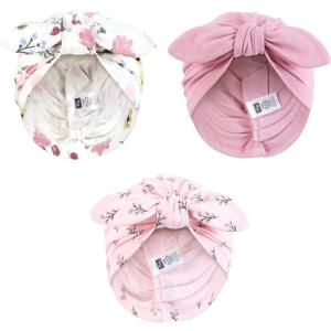 image:imageHudson Baby Infant Girls Turban Cotton Headwraps 024 MonthsSoft Painted Floral