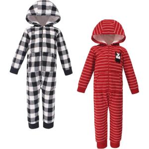 image:imageHudson Baby Unisex Baby Fleece Jumpsuits Coveralls and PlaysuitsChristmas Dog Toddler