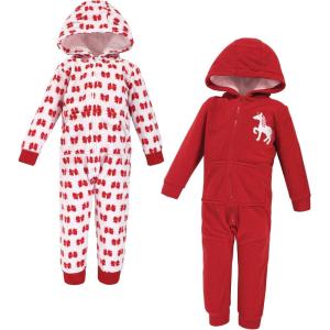 image:imageHudson Baby Unisex Baby Fleece Jumpsuits Coveralls and PlaysuitsChristmas Unicorn Toddler