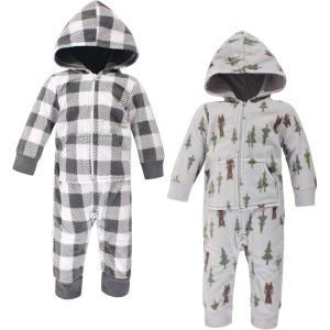 image:imageHudson Baby Unisex Baby Fleece Jumpsuits Coveralls and PlaysuitsForest Bear Baby