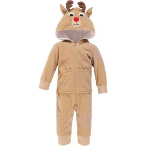 image:imageHudson Baby Unisex Baby Fleece Jumpsuits Coveralls and PlaysuitsReindeer Baby