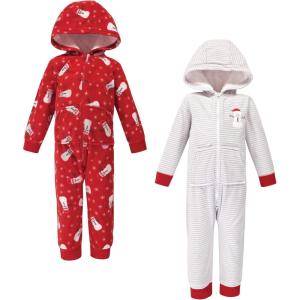 image:imageHudson Baby Unisex Baby Fleece Jumpsuits Coveralls and PlaysuitsSanta Snowman Toddler